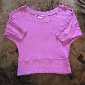 Purple half sleeve sweater